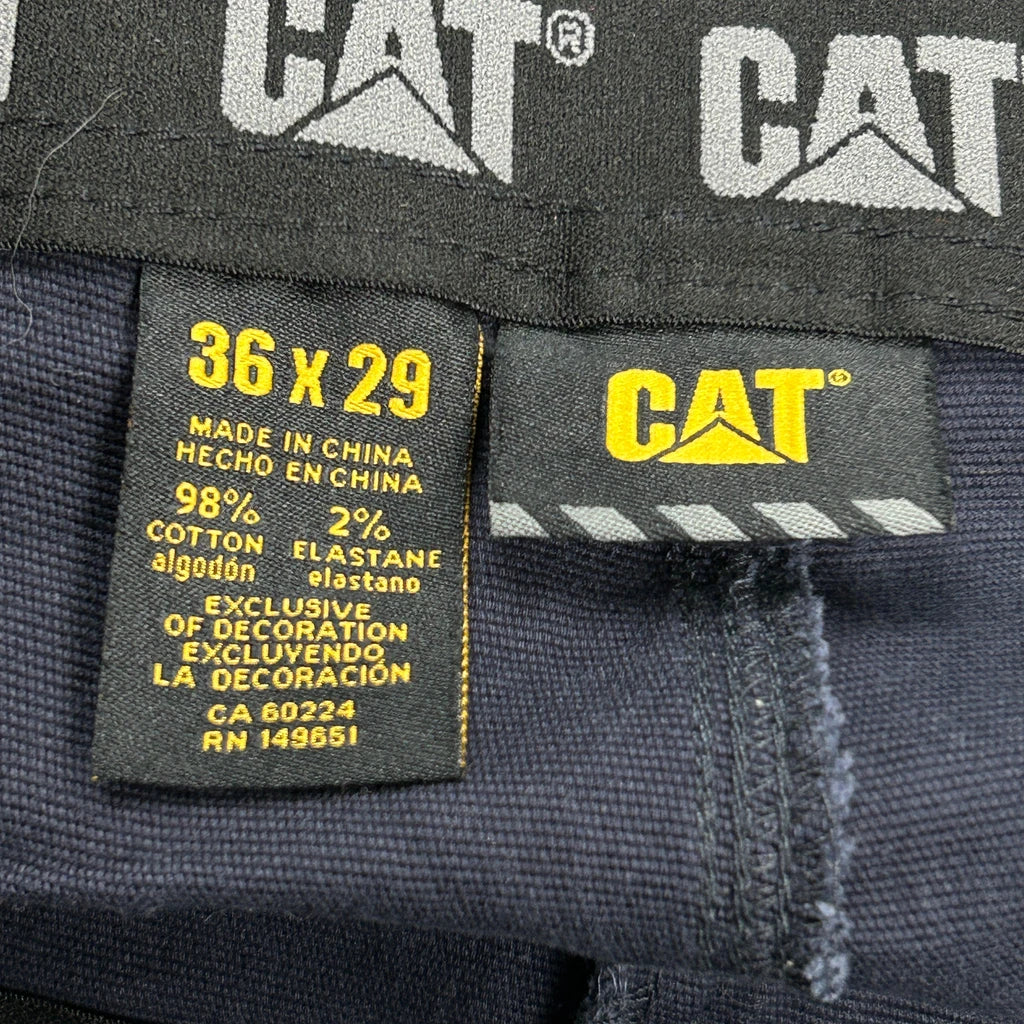 Cat Workwear Trousers - 38W 29L Navy Cotton - Image 6