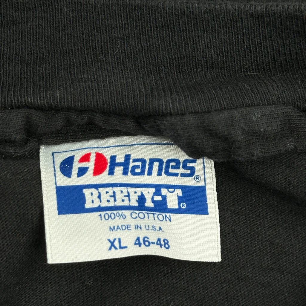 Caught The Spirit Hanes Single Stitch T-Shirt - XL Black Cotton - Image 3