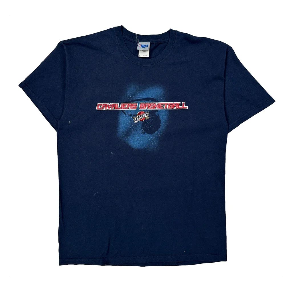 Cavaliers Basketball Nba T-Shirt - Large Navy Cotton