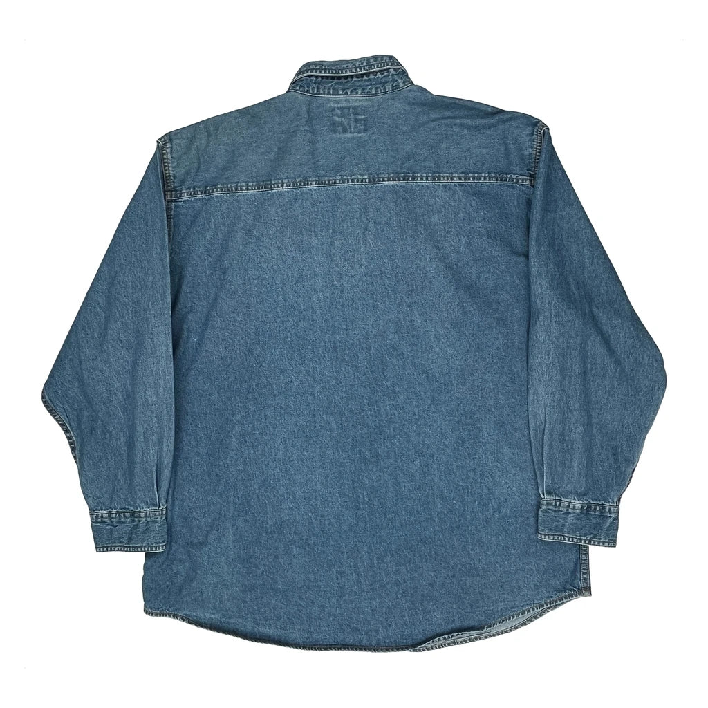 Central Logistics Service Logo Lee Denim Shirt - XL Blue Cotton - Image 2
