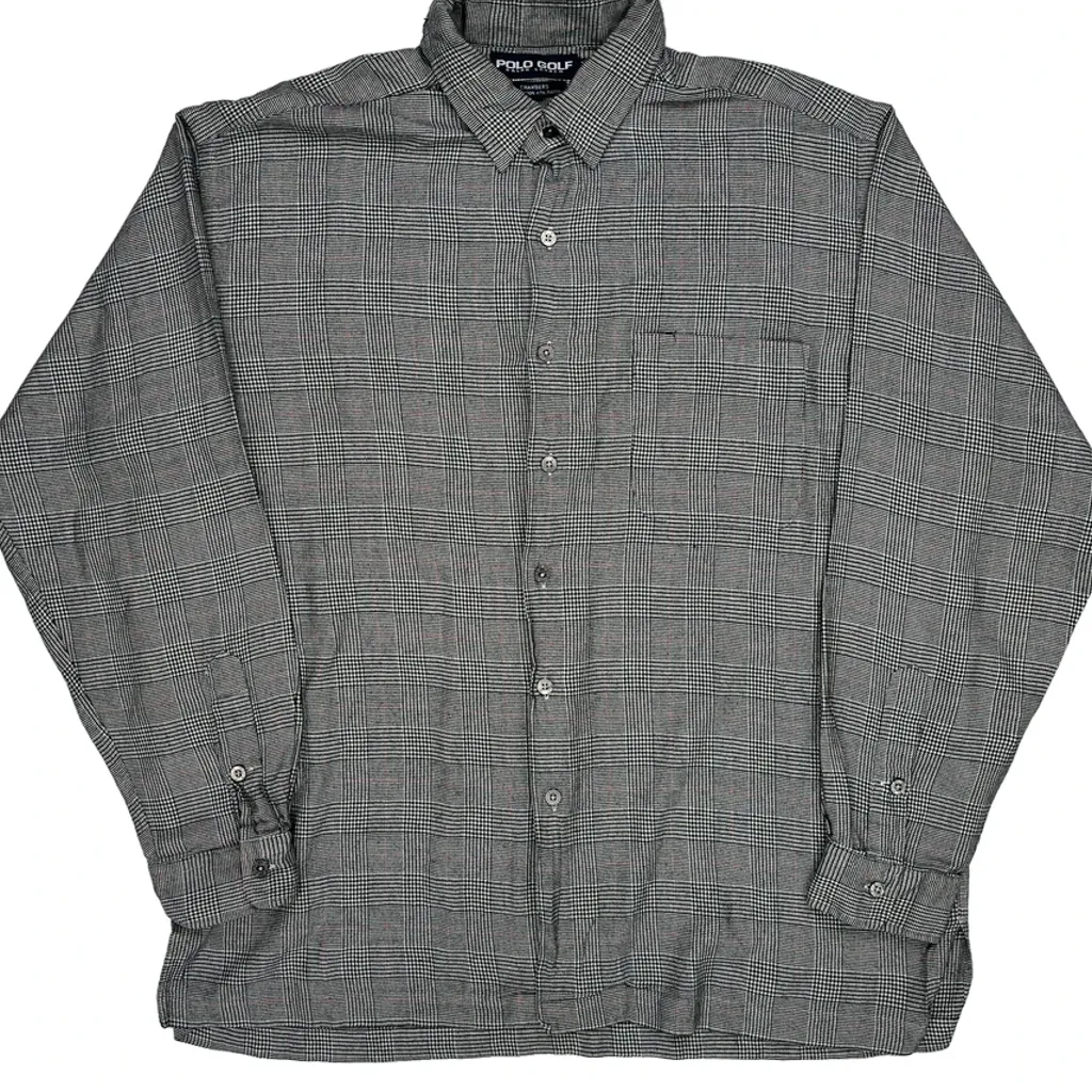 Chambers Polo By Ralph Lauren Checked Shirt - XL Grey Cotton Blend - Image 4