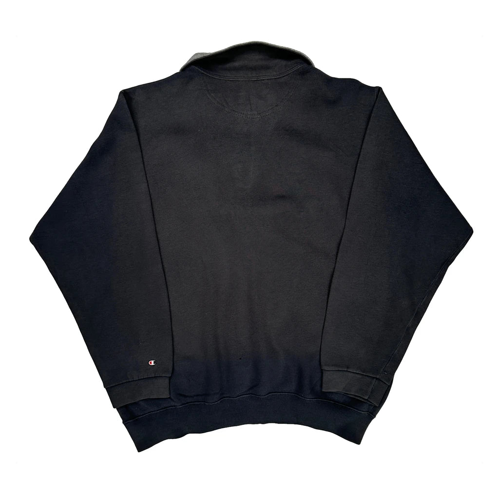 Champion Spellout 1/4 Zip - Medium Gray Cotton Blend - Image 2