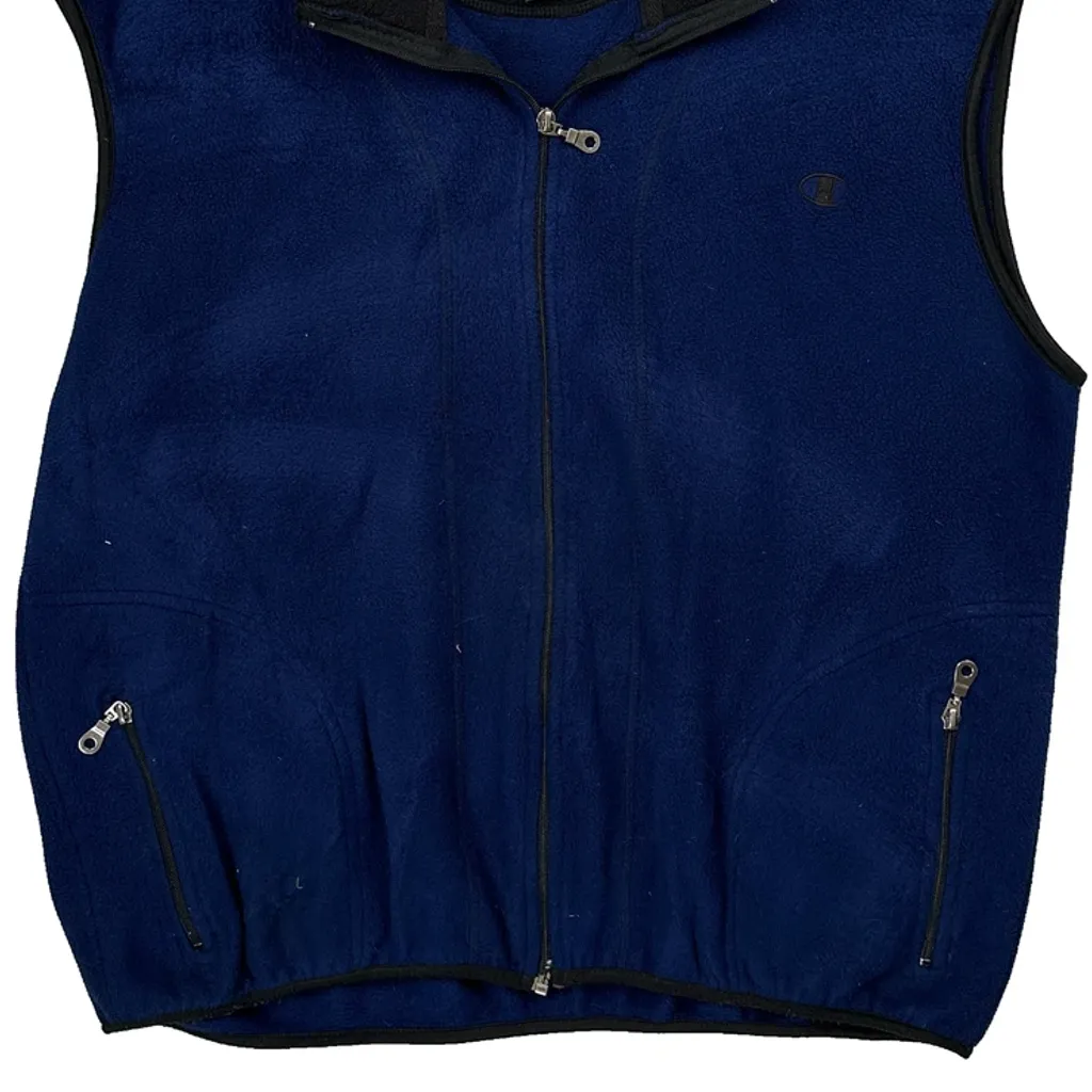 Champion Fleece Jacket - Large Blue Polyester - Image 5