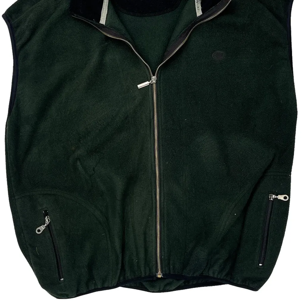 Champion Fleece Vest - XL Green Polyester - Image 6