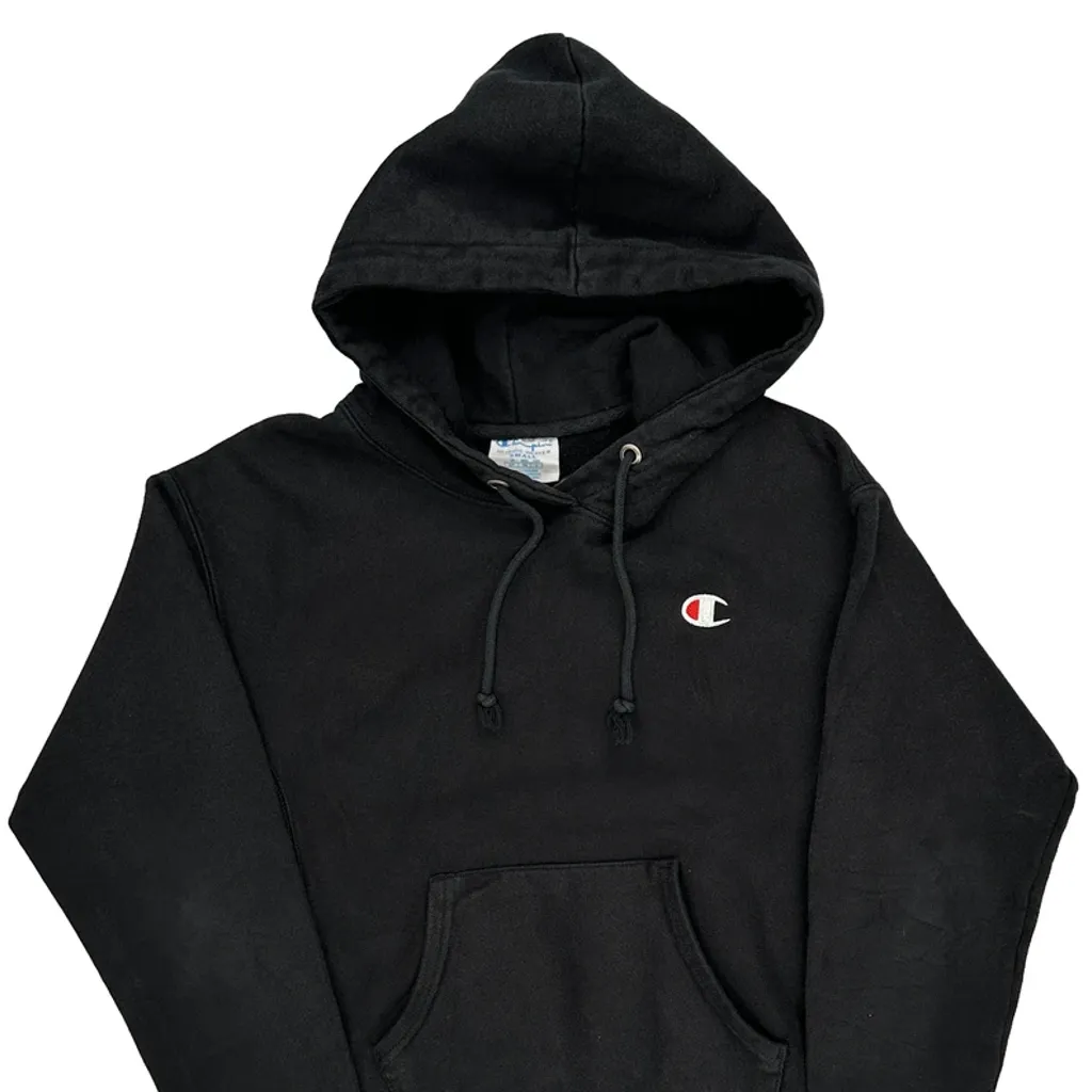 Champion Reverse Weave Hoodie - Small Black Cotton - Image 4