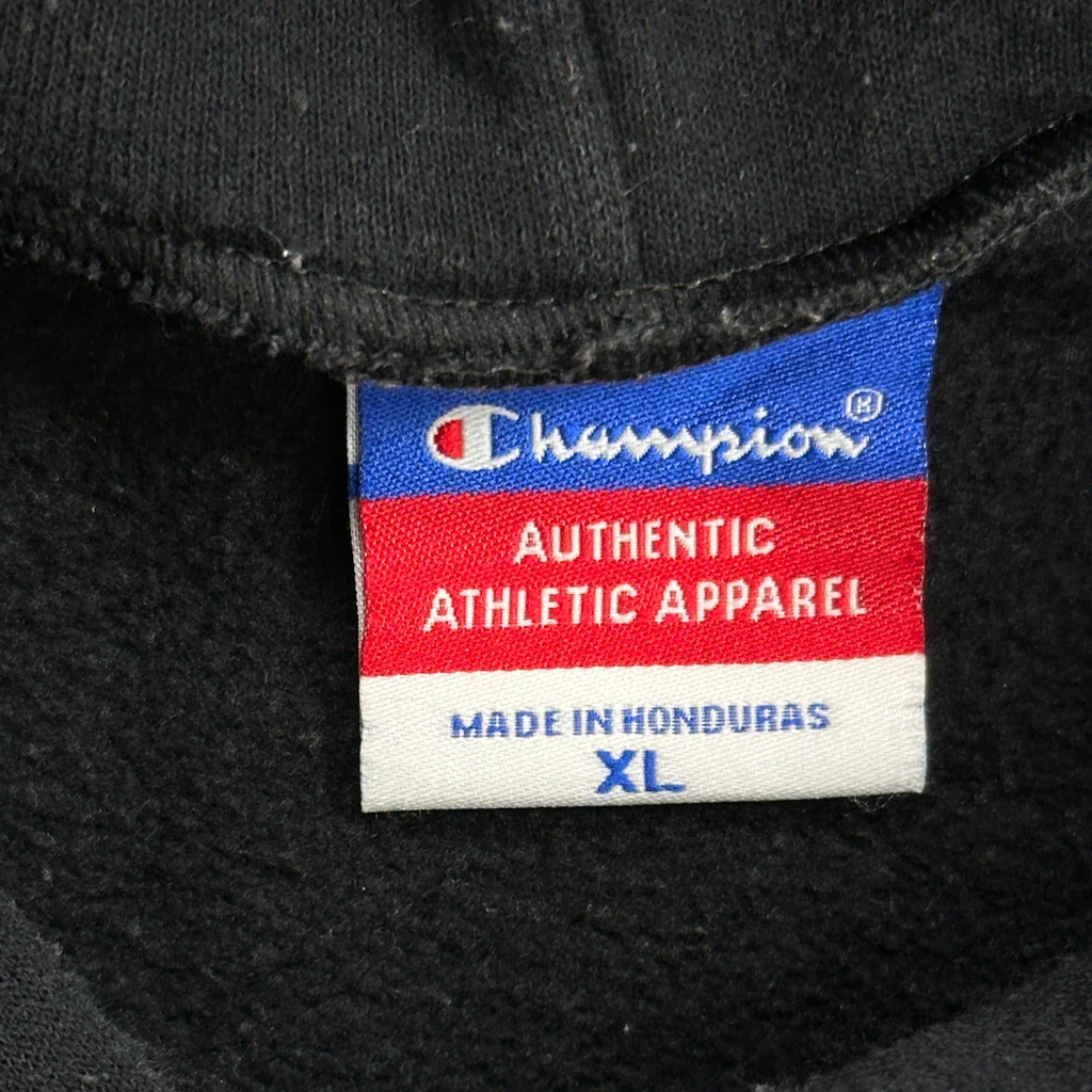Champion College Hoodie - XL Black Cotton - Image 3