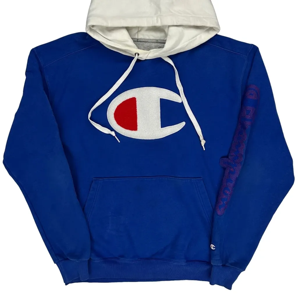 Champion Hoodie - Large Blue Cotton Blend - Image 5