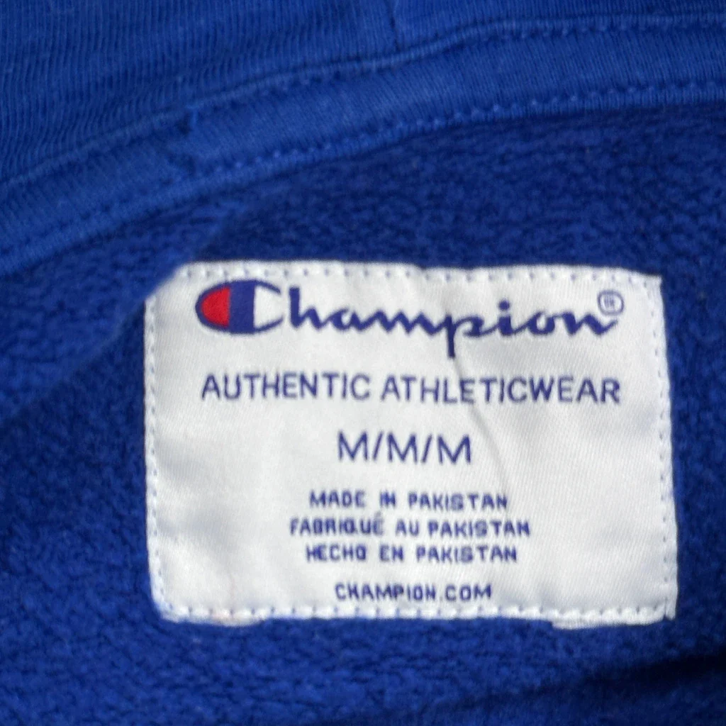 Champion Hoodie - Medium Blue Cotton - Image 3