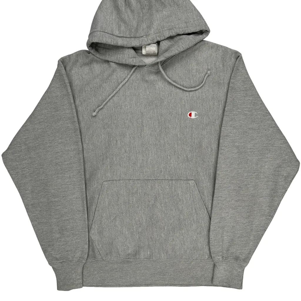 Champion Reverse Weave Hoodie - XL Grey Cotton - Image 4