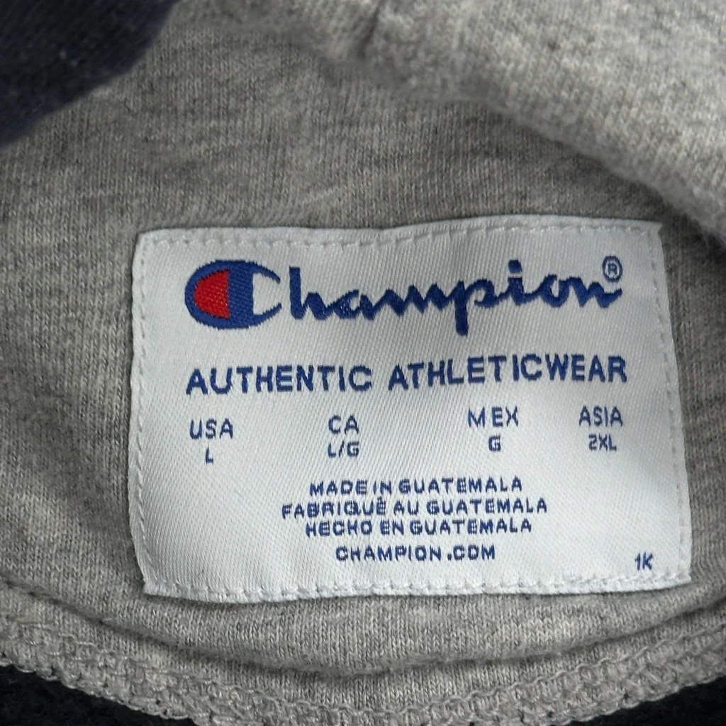 Champion Hoodie - Large Navy Cotton - Image 3