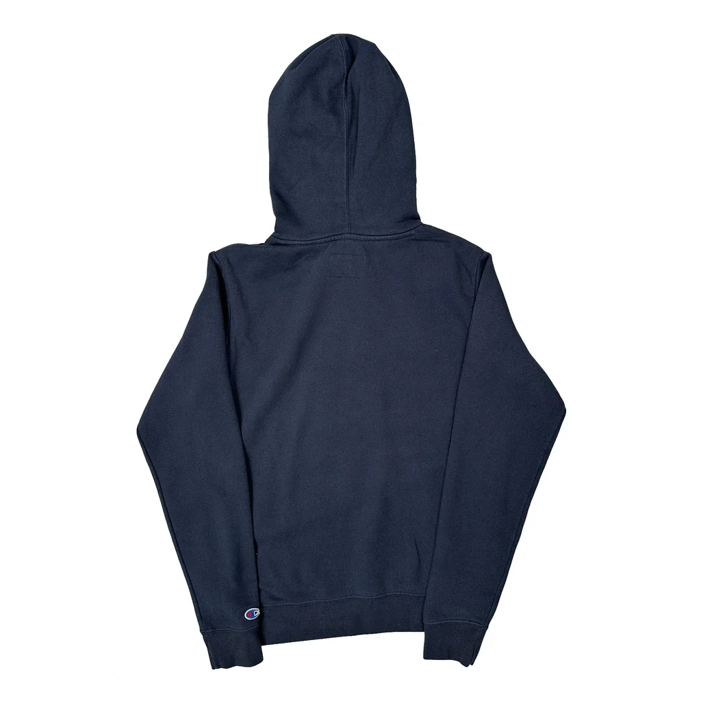 Champion Spellout Hoodie - Small Navy Cotton - Image 2