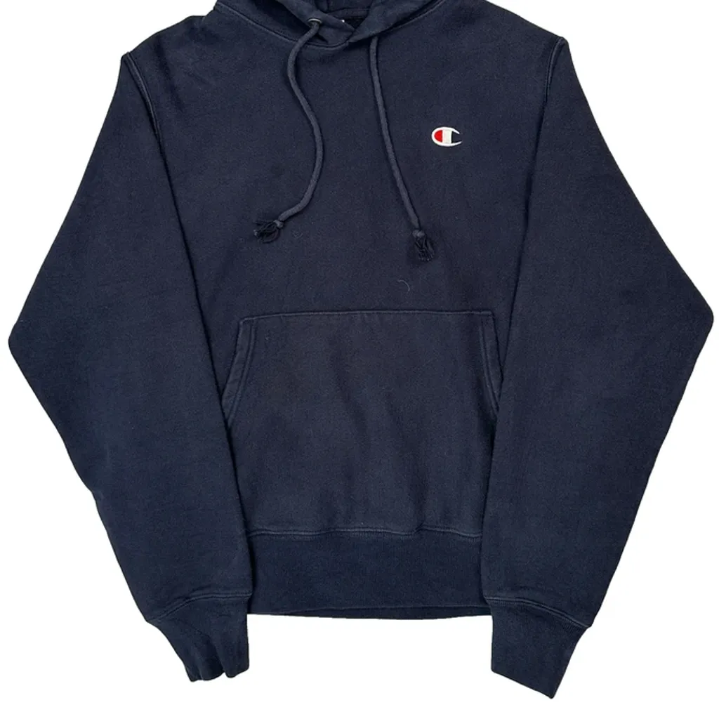 Champion Hoodie - Small Navy Cotton - Image 4