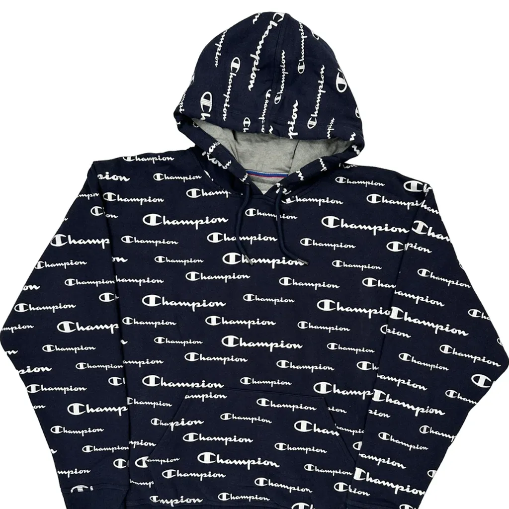 Champion Hoodie - XL Navy Cotton - Image 4