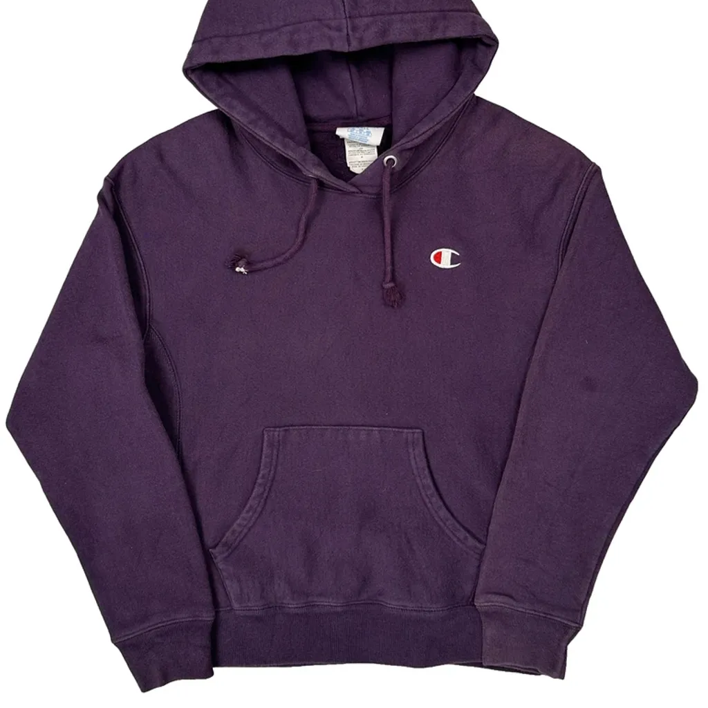 Champion Hoodie - Small Purple Cotton Blend - Image 4