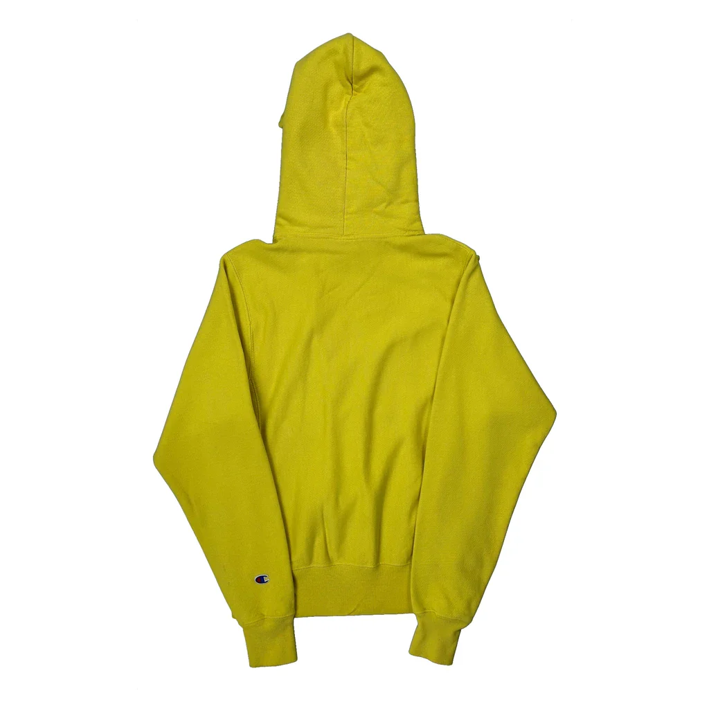 Champion Hoodie - XS Yellow Cotton Blend - Image 2