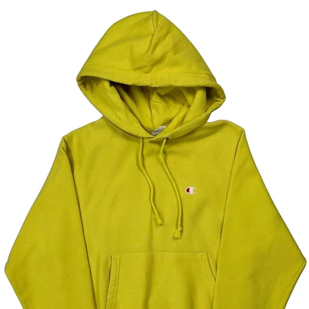 Champion Hoodie - XS Yellow Cotton Blend - Image 4