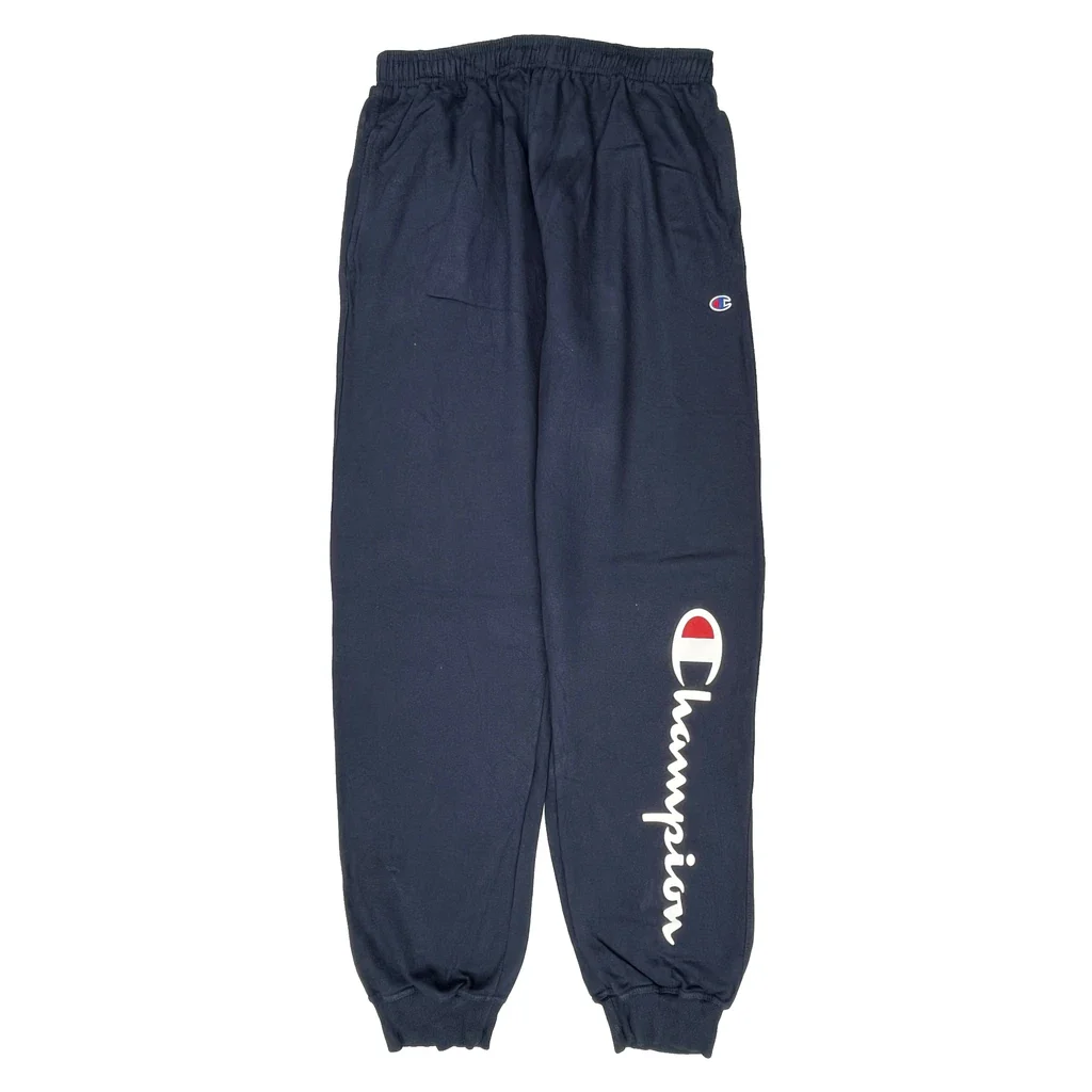 Champion Spellout Joggers - Large Navy Cotton - Image 2