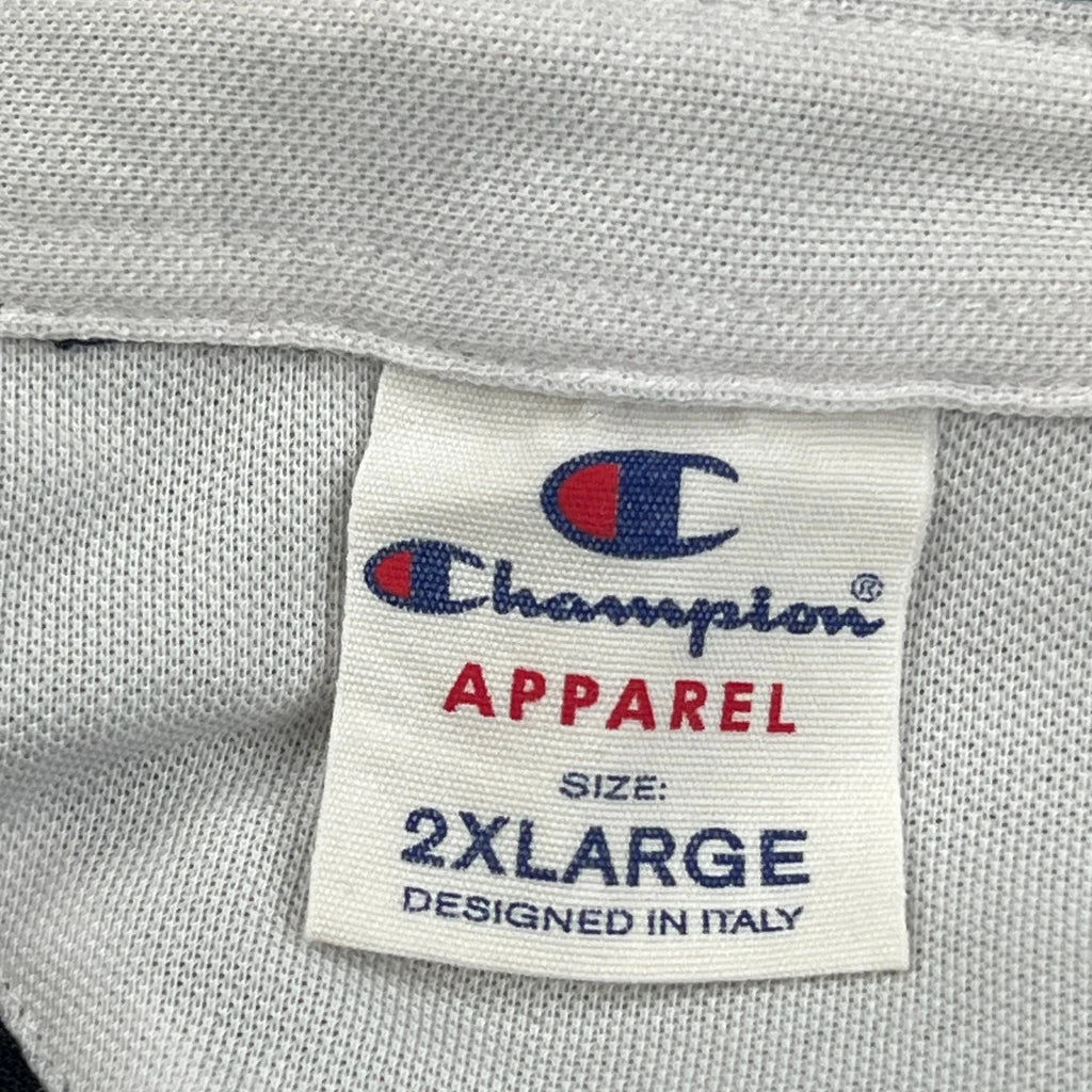 Champion Spellout Polo Shirt - 2XL Navy Cotton - Image 3