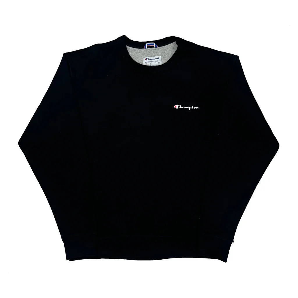 Champion Sweatshirt - Large Black Cotton