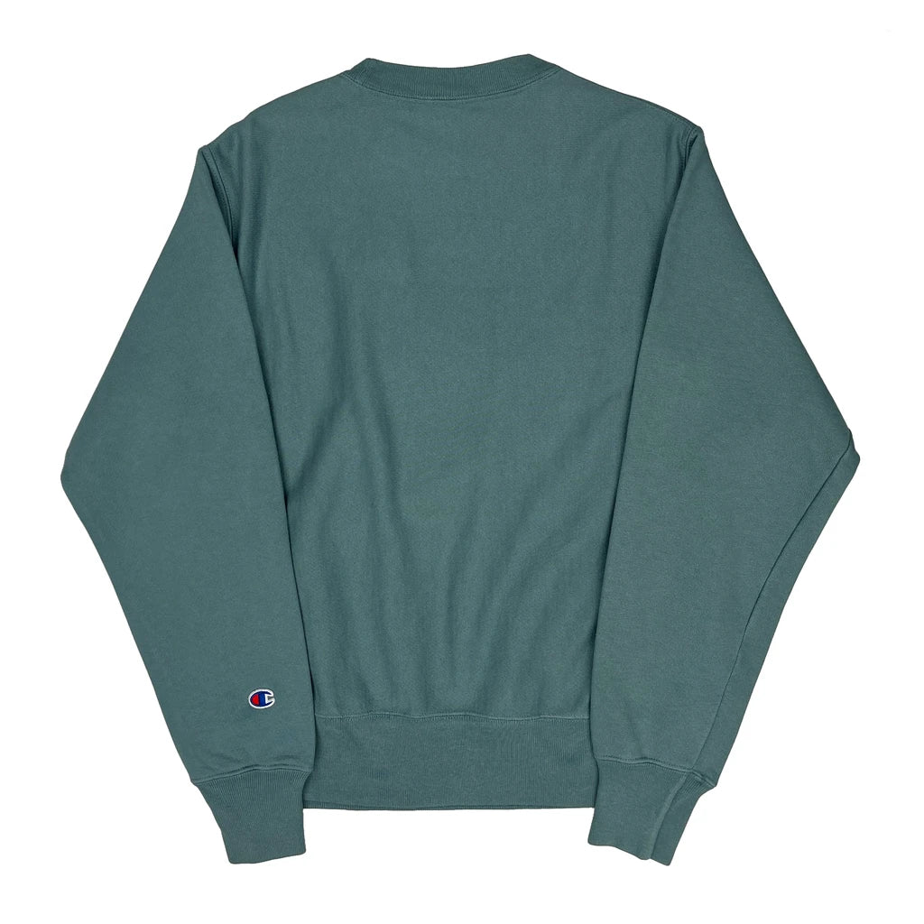 Champion Sweatshirt - Small Green Cotton Blend - Image 2