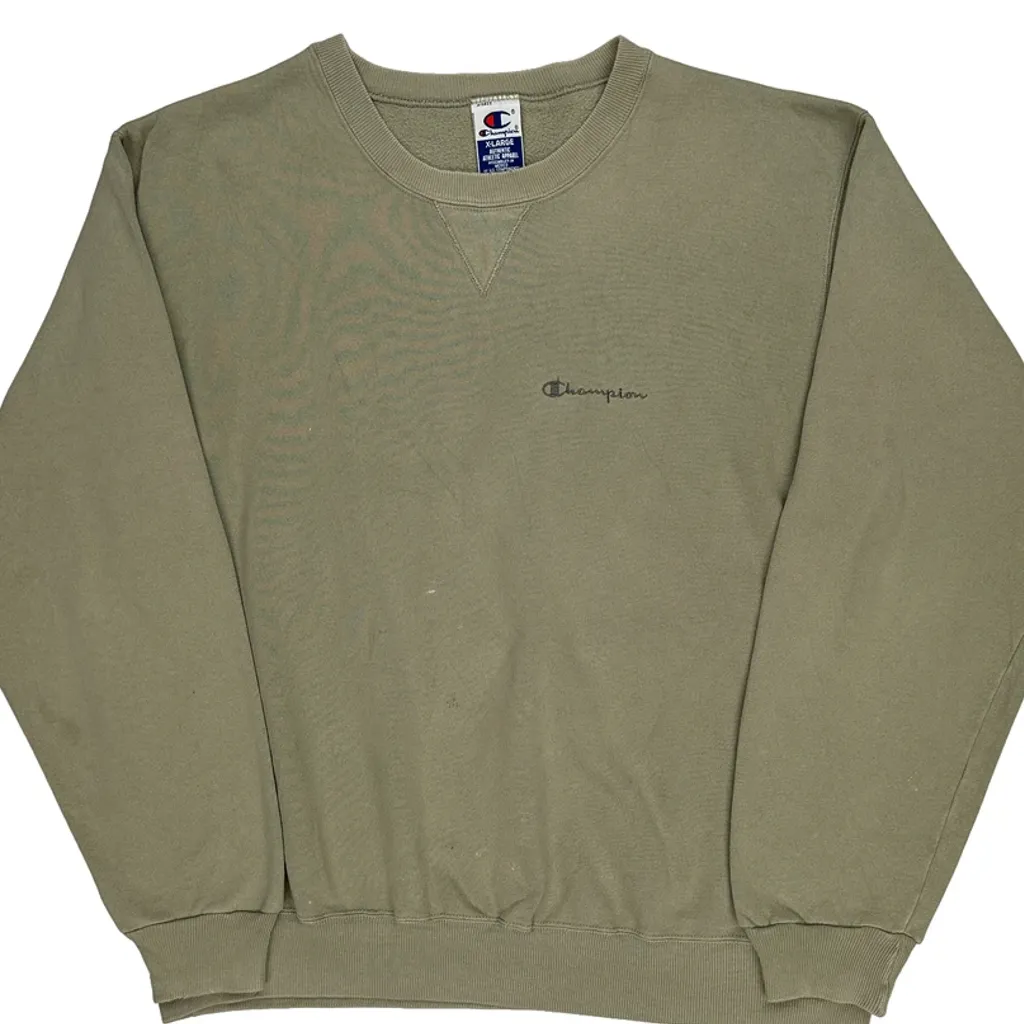 Champion Sweatshirt - XL Khaki Cotton - Image 4