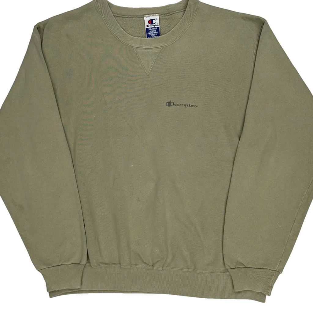 Champion Sweatshirt - XL Khaki Cotton - Image 5