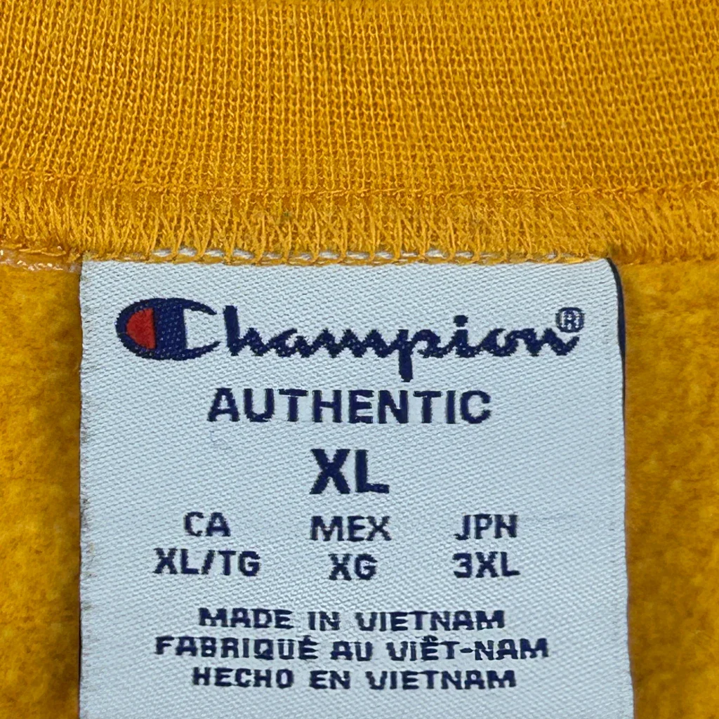 Champion Sweatshirt - XL Yellow Cotton - Image 3