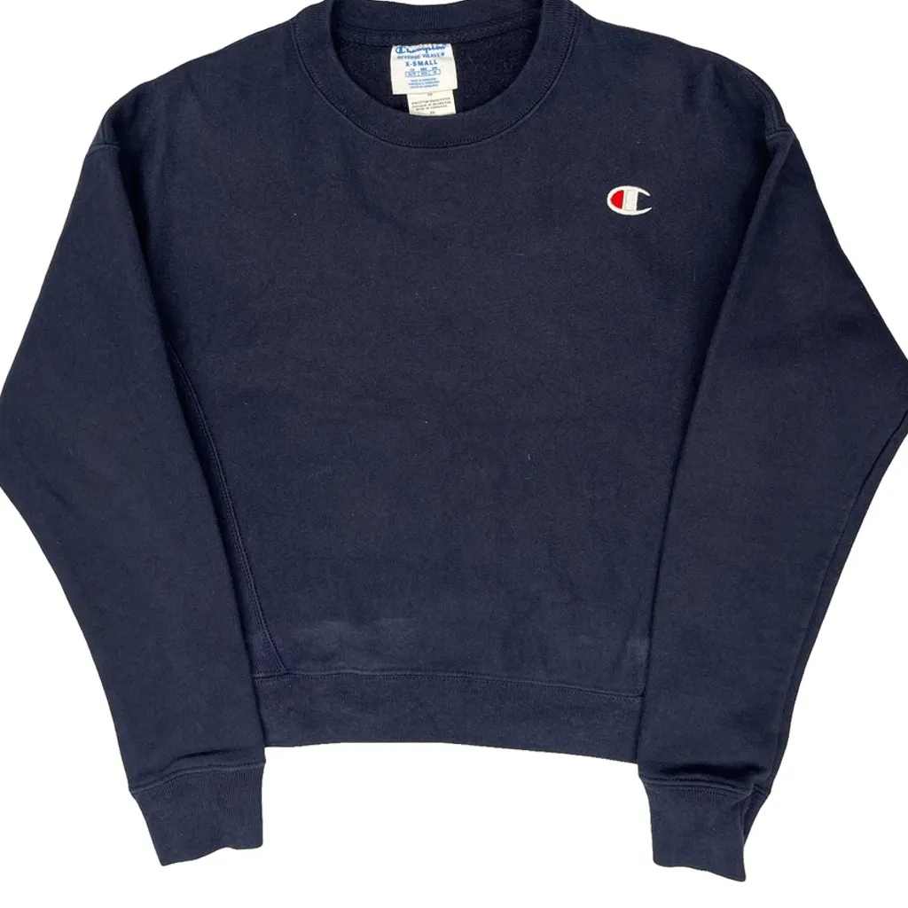 Champion Sweatshirt - XS Navy Cotton Blend - Image 4