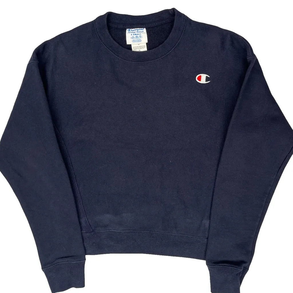 Champion Sweatshirt - XS Navy Cotton Blend - Image 5