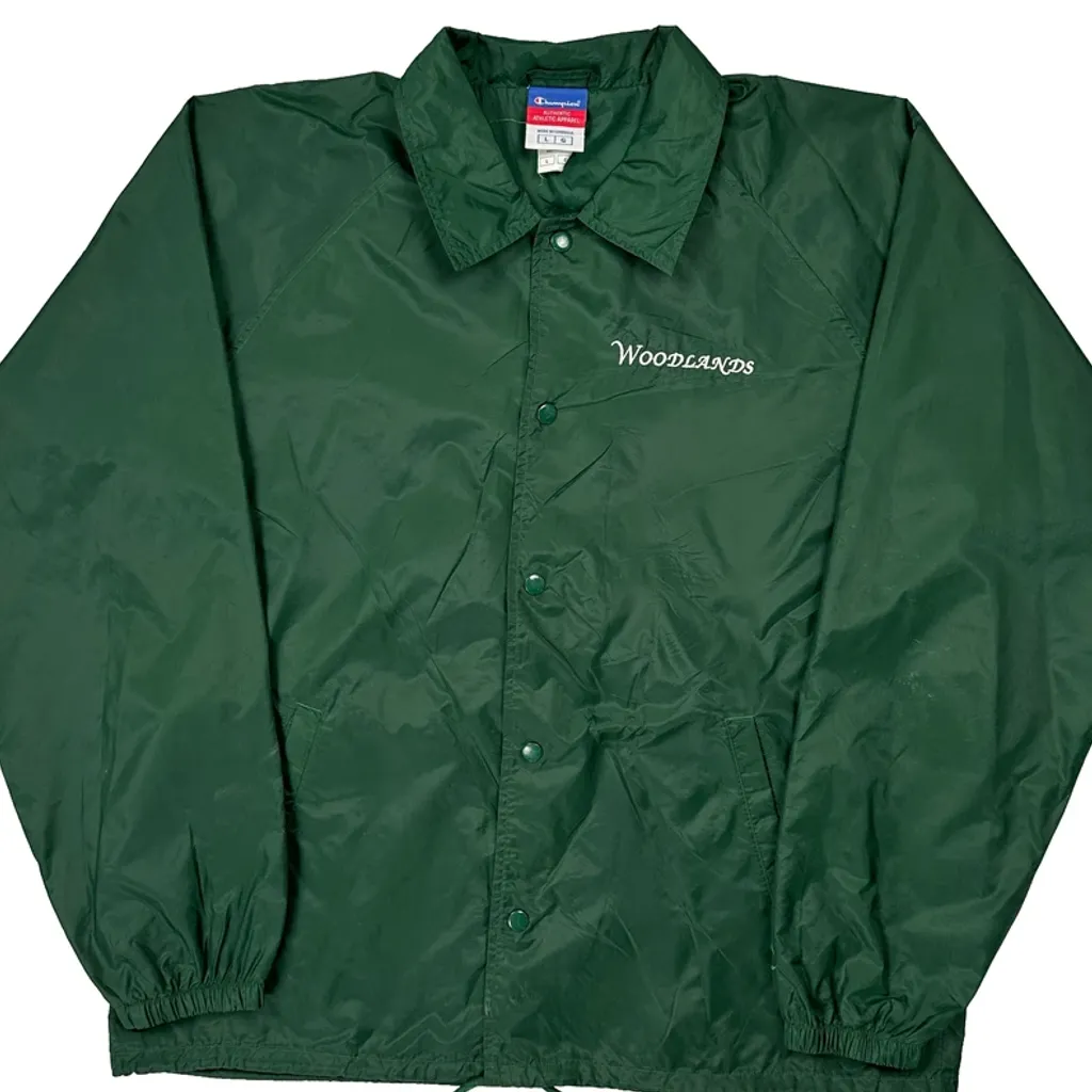 Champion Windbreaker - Large Green Polyester - Image 5