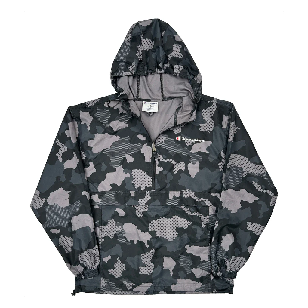 Champion Camo Windbreaker - Medium Grey Polyester