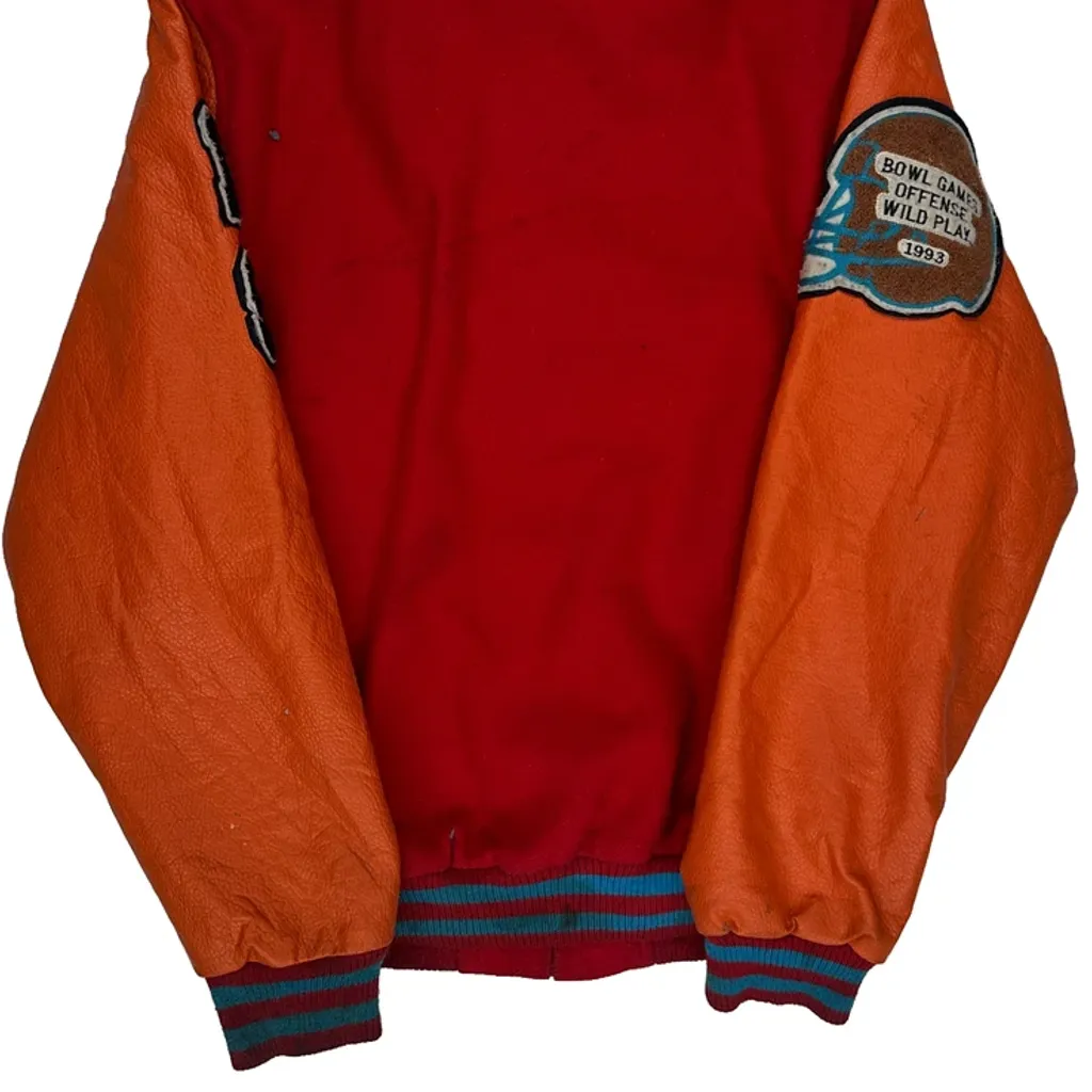 Champions 1993 Unbranded Varsity Jacket - Large Red Polyester - Image 6