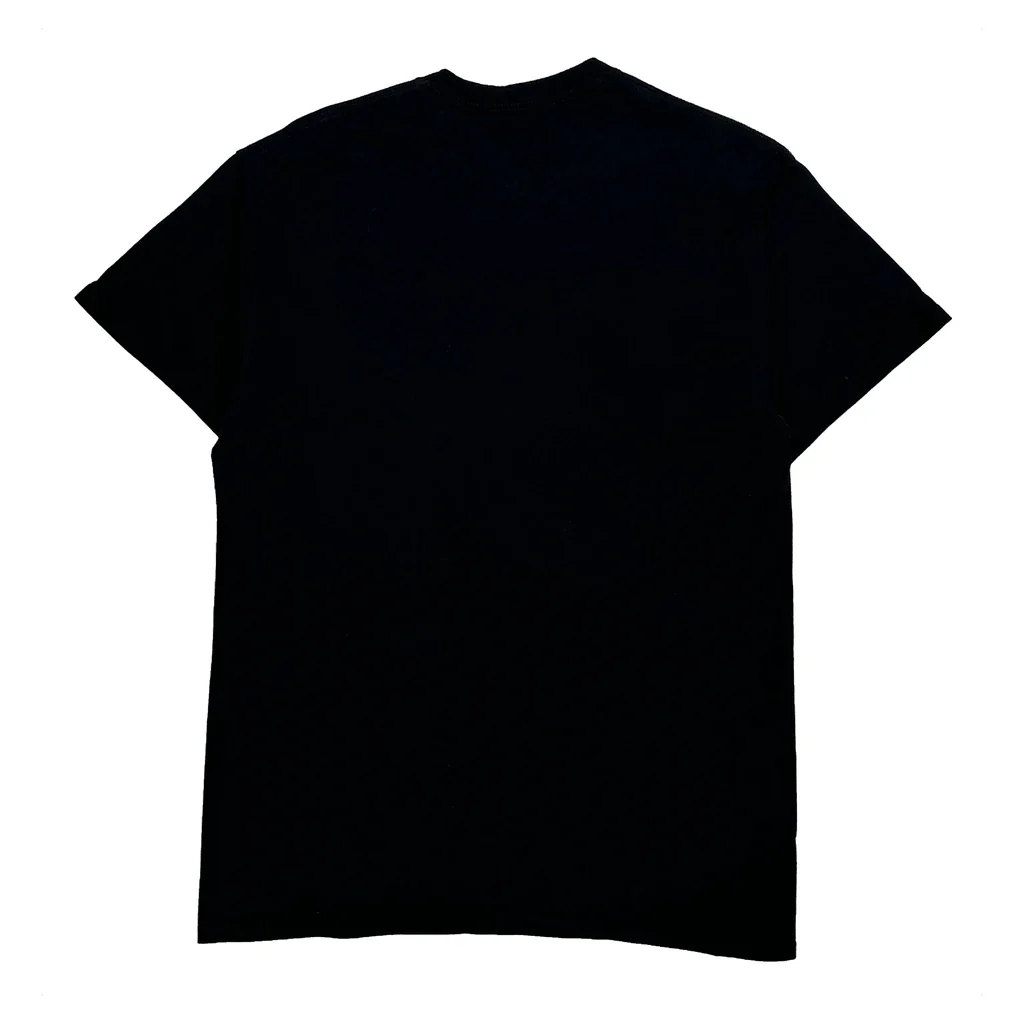 Champions Unbranded Graphic T-Shirt - Medium Black Cotton - Image 2