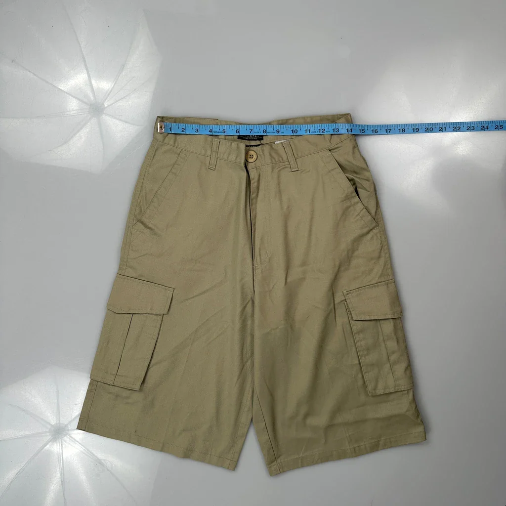 Chams Cargo Shorts - 32W 11L Beige Cotton - Image 3