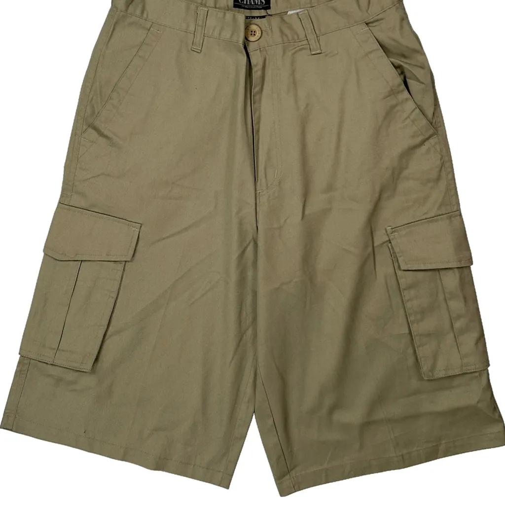 Chams Cargo Shorts - 32W 11L Beige Cotton - Image 9