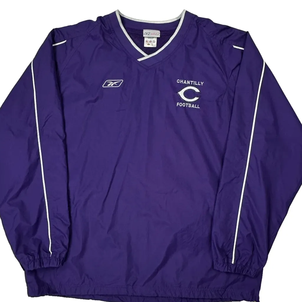 Chantilly Football Reebok Football Windbreaker - 2XL Purple Nylon - Image 4
