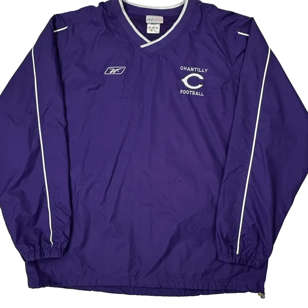 Chantilly Football Reebok Football Windbreaker - 2XL Purple Nylon - Image 5