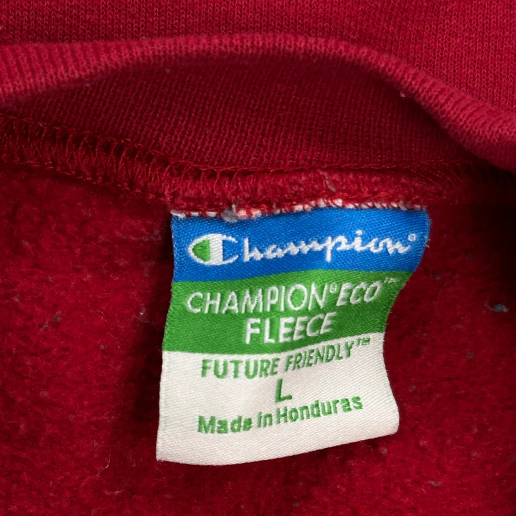 Chapman Champion College Sweatshirt - Large Red Cotton - Image 3