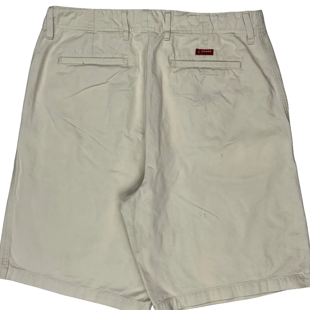 Chaps Denim Chino Shorts - 34W 9L Beige Cotton - Image 7