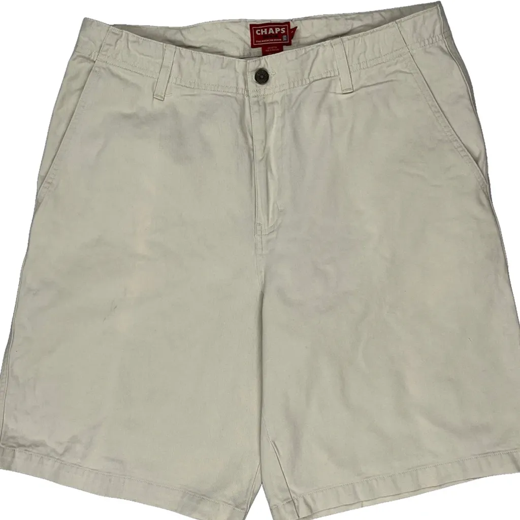 Chaps Denim Chino Shorts - 34W 9L Beige Cotton - Image 9