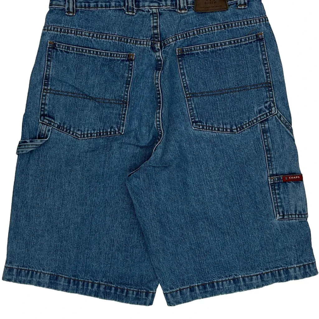 Chaps Denim Baggy Denim Shorts - 31W 10L Blue Cotton - Image 7