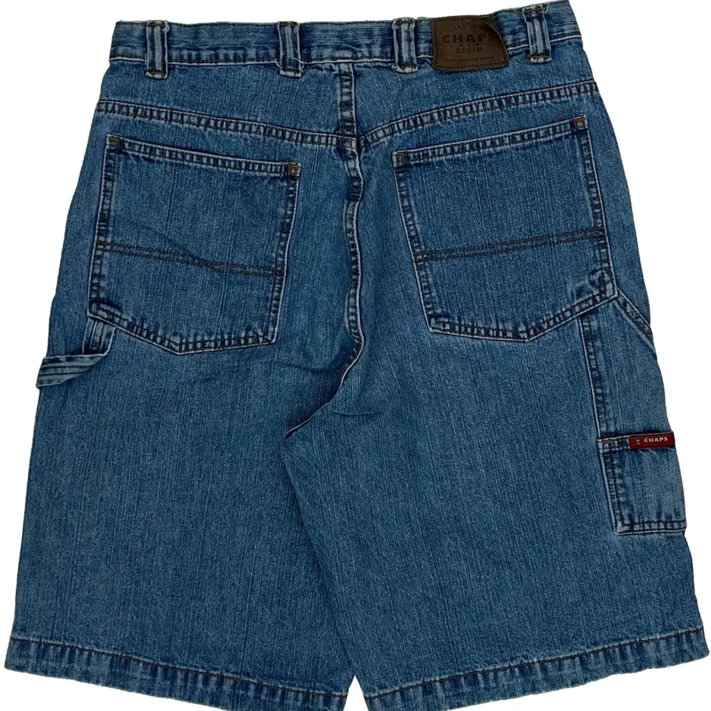 Chaps Denim Baggy Denim Shorts - 31W 10L Blue Cotton - Image 8