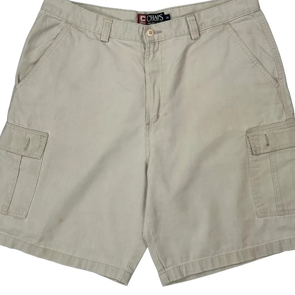 Chaps Ralph Lauren Cargo Shorts - 34W 10L Beige Cotton - Image 10
