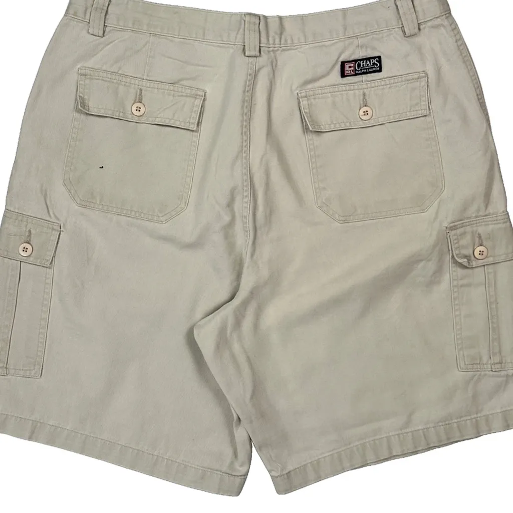 Chaps Ralph Lauren Cargo Shorts - 34W 10L Beige Cotton - Image 7