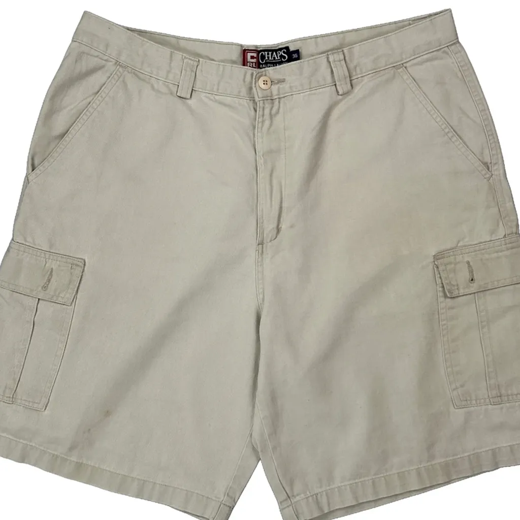 Chaps Ralph Lauren Cargo Shorts - 34W 10L Beige Cotton - Image 9