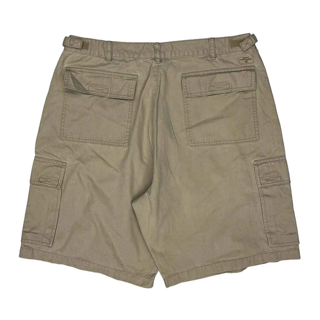 Chaps Ralph Lauren Cargo Shorts - 36W 10L Beige Cotton
