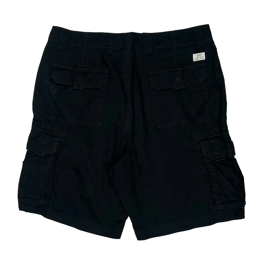 Chaps Ralph Lauren Cargo Shorts - 34W 10L Black Cotton