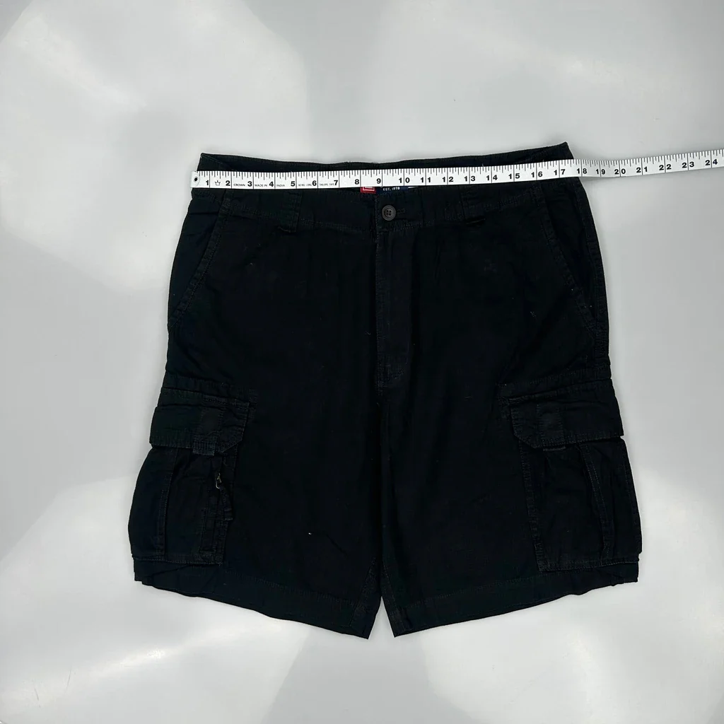 Chaps Ralph Lauren Cargo Shorts - 34W 10L Black Cotton - Image 3