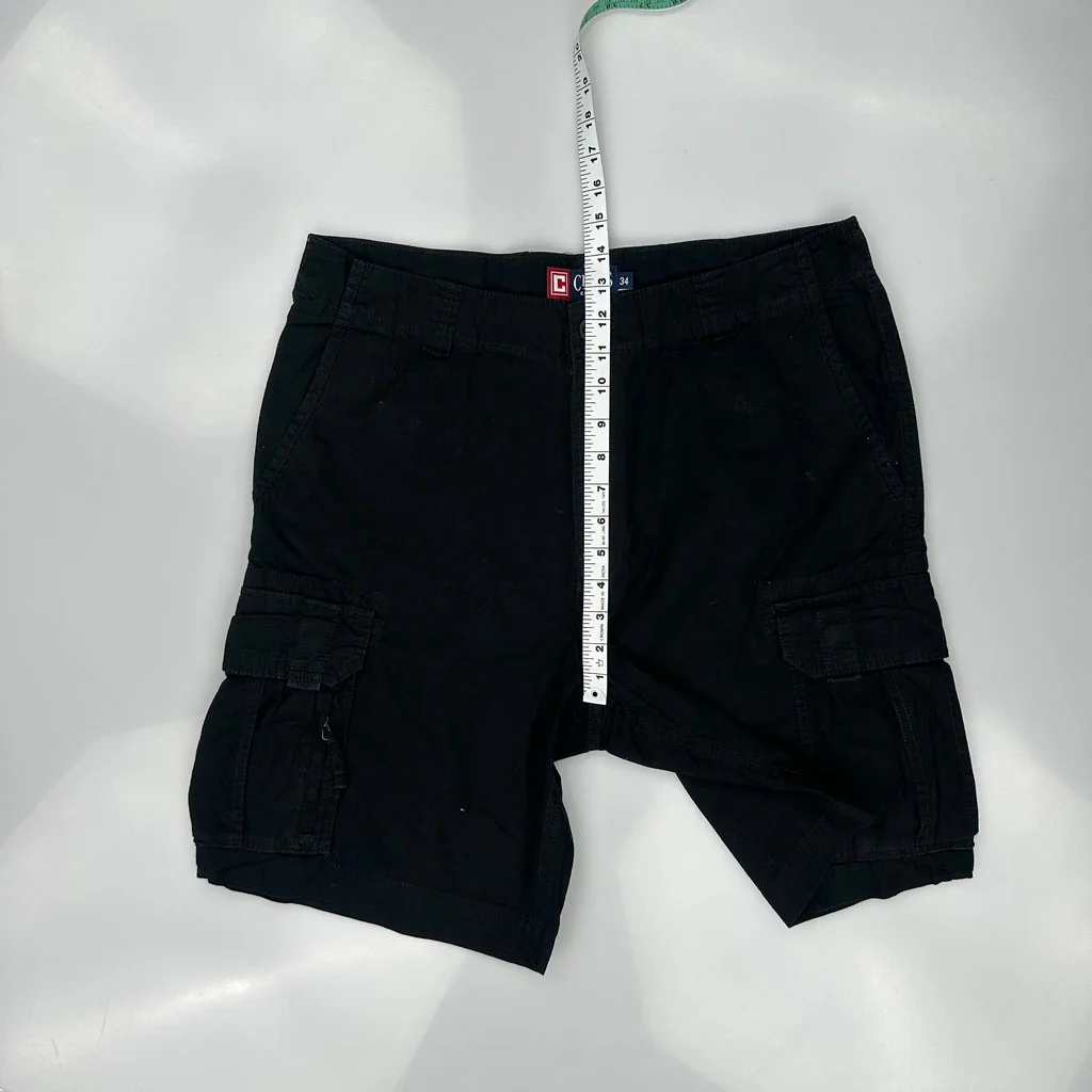 Chaps Ralph Lauren Cargo Shorts - 34W 10L Black Cotton - Image 4