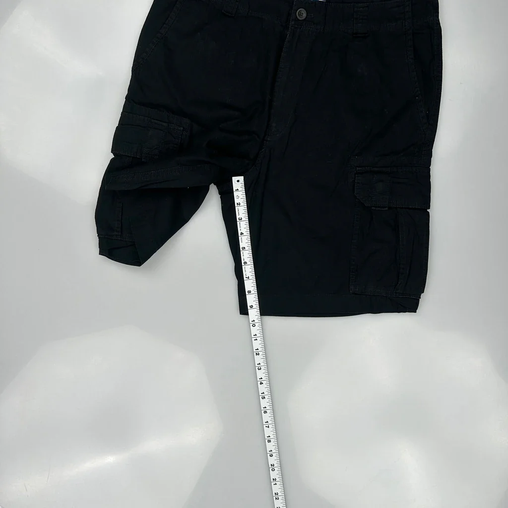 Chaps Ralph Lauren Cargo Shorts - 34W 10L Black Cotton - Image 5
